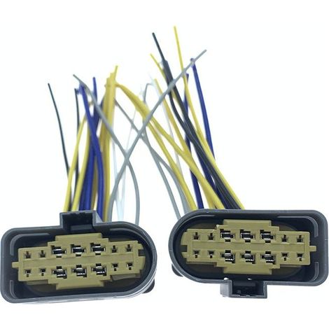 Connecteur de faisceau de câblage de phare compatible avec les modèles Mercedes-Benz W221, W205, W156, C200, E300, S300, S350, S400 et S500 (JB1872-14P)