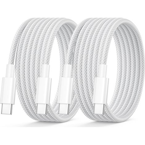 Cable iPhone 15 16 2M/Lot de 2, 60W Cable USB C Fil Chargeur iPhone Cordon (1/5)