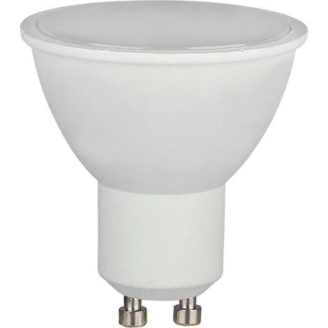 LED LAMPADINA 5.5W GU10 PLASTICA MILKY COVER RGB + 4000K                                                 - Luce NATURALE