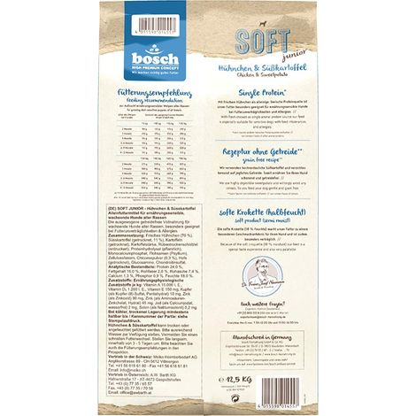 Poulet et patates douces Bosch Soft Junior 12,5 kg (1/5)