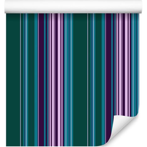 Bunte, vertikal gestreifte Tapete für Wohn- und Schlafzimmer, 50 x 1000 cm (1/5)