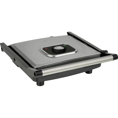 Tristar GR-2858 électrique Grill à contact revêtement anti-adhésif, voyant lumineux noir, argent D608192 (1/5)