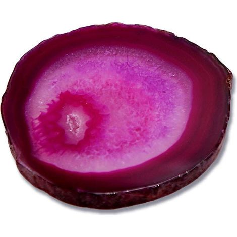 Dessous de verre rond en agate naturelle, pierre brute, sous-verre à café en pierre naturelle, couleur agate, feuille d'agate, sous-verre isolant thermique (1/5)