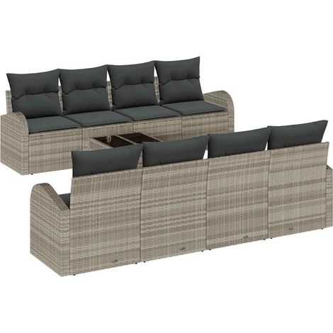 Maison Exclusive - Conjunto de sofá de jardín Gris Claro 55 x 55 (1/5)