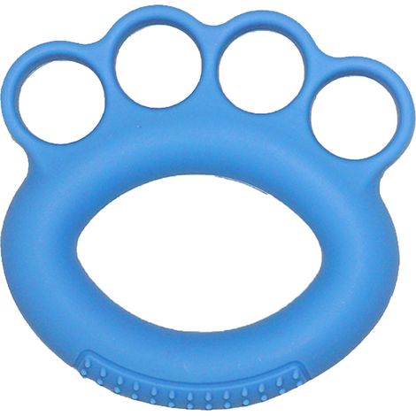 "Bague d'exercice en silicone pour doigts - Étire-doigts flexible et renforçateur de préhension pour enfants et étudiants - Entraînement manuel bleu" (1/5)