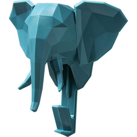 Ganci adesivi da parete a forma di testa di animale, non necessitano di chiodi, per cappotti, cappelli, chiavi, borse (bianchi, 6 pezzi)