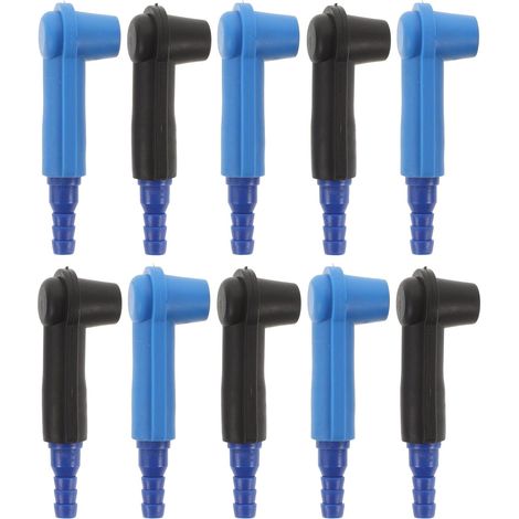 Connecteur de Purge de Liquide de Frein 10 Pièces Bleu et Noir Outil de Purge d'air pour Conduite D'huile de Frein à Disque Kit D'outils Compatible Ateliers et Garages Automobiles (1/5)