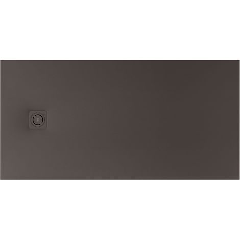 Receveur de douche extra plat en Stonex® Terran-N + Grille Twist - 1000x800mm - Café (1/2)