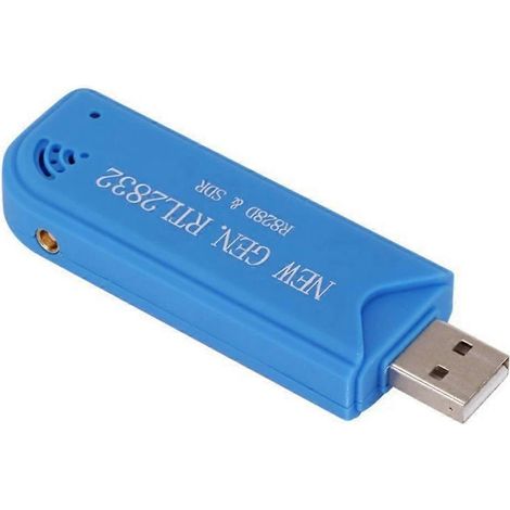 Récepteur radio SDR RTL-SDR clé USB avec antenne, puce ADC RTL2832, oscillateur TCXO 0,5 ppm et connecteur MCX (1/5)