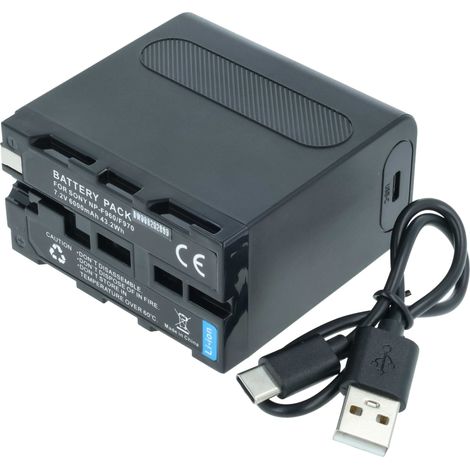 vhbw Akku kompatibel mit Sony HVR-M10N Videocassette recorder, HVR-M10C Videocassette recorder Kamera (6000 mAh, 7,4 V, Li-Ion) (1/5)
