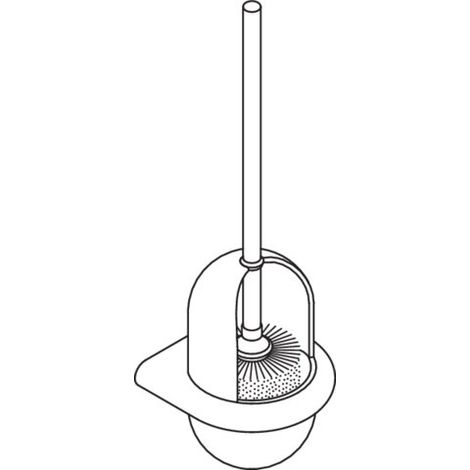 HEWI 477.20B10005 95 Ensemble brosse WC Série 477, mat (1/3)