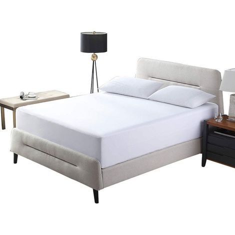 Drap-Housse Imperméable Drap de Lit Protège Matelas, Blanc, 80x200cm (1/5)