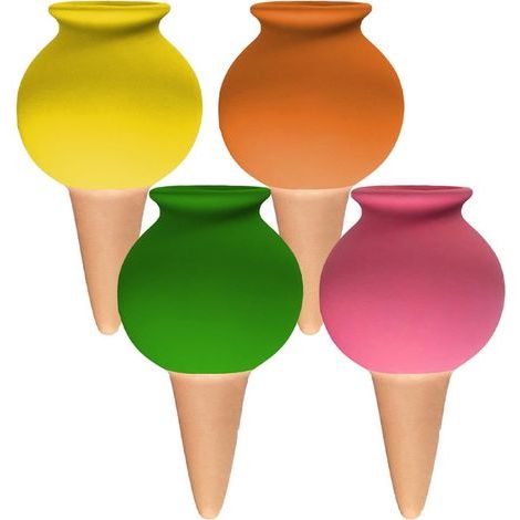 Oya - Arrosage Automatique Terre Cuite - 100 ml - Pour Plantes Intérieures et Extérieures - Lot de 4 (1/5)