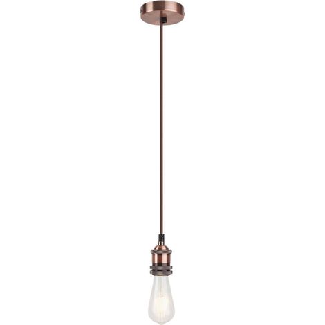 Suspension Rabalux Fixy E27 60W métal brun Ø10 cm IP20 (1/4)