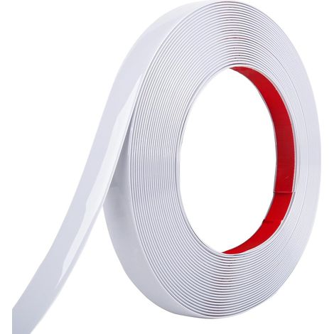 Strisce di rifinitura autoadesive flessibili per porte e finestre - 2 cm x 10 m - Bianco brillante - Combinano proprietà decorative e protettive (1/5)