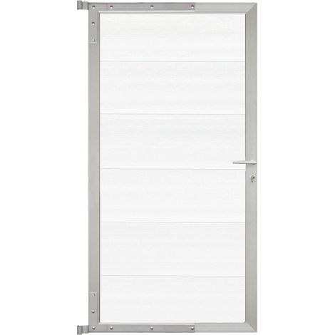 ELZE-Tor-Komplettset 90 x 173 cm, Füllung weiß