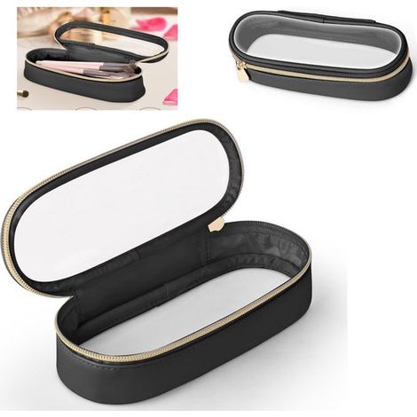 Estuche multiusos transparente de acrílico para lápices y brochas de maquillaje. (1/5)