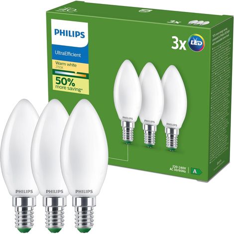 Ampoule LED B35, Culot E14, Pack de 3, Blanc Chaud (1/5)