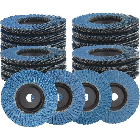 16 x Flap Discs Diameter 76 mm 40/60/80/120 Grit for Angle Grinder, Flap Disc, Grinding Disc for Metal, Wood (1/5)