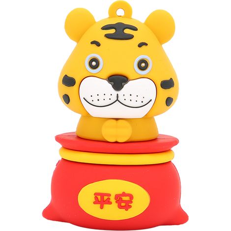 Clé USB Tigre Cartoon 64 Go Style USB 2.0, Plug and Play, résistant aux chocs, anti-humidité, anti-interférence, échange à chaud (1/5)