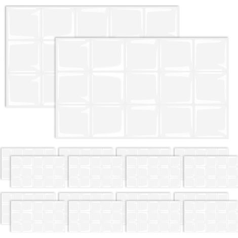 Lot de 20 autocollants pour carrelage blanc 3D, pour cuisine et salle de bain, crédence de cuisine, résistants aux éclaboussures et imperméables, 30 x 15 cm (1/5)