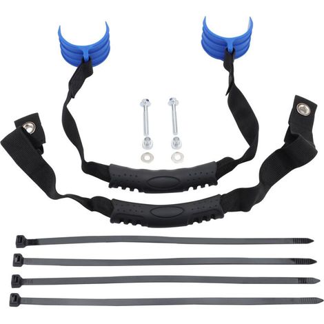 Ensemble de remorque universel pour motos tout-terrain/quads/SSV : corde de levage bleue épaisse, coussin de siège arrière, ceinture de remorquage et de sauvetage, outil de remorque portable haute rés (1/5)