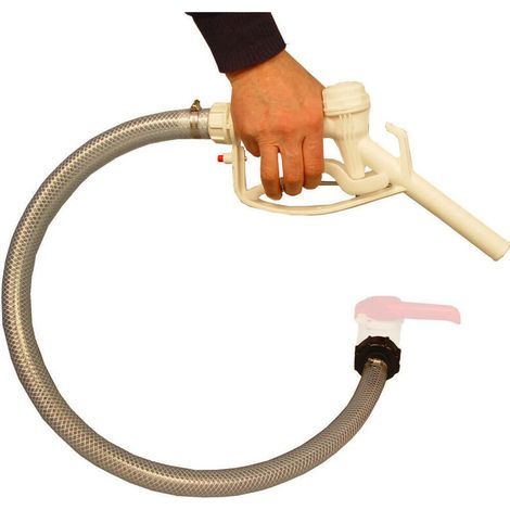 Galozzoit – Kit de vidange cuve 1000L – Tuyau PVC 1m Ø25mm – Pistolet avec raccord S60X6 – Pour drainage cuves taraudées (1/5)