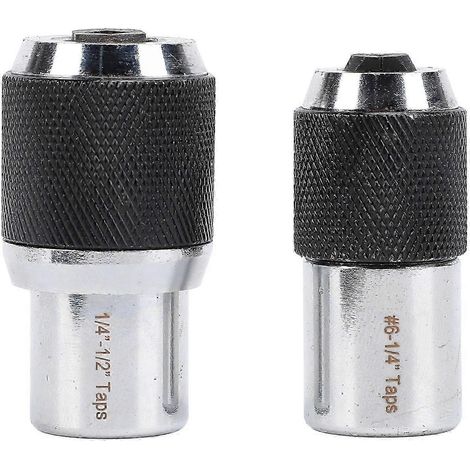 2 douilles taraudeuses 3/8" réglables, adaptateur 6-1/4" 1/4"-1/2" compatible avec alésoirs et extracteurs de vis (1/4)