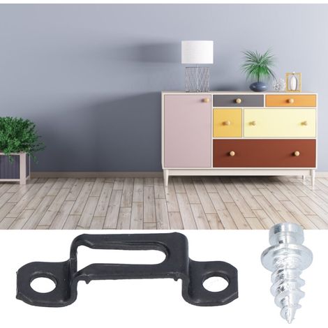 Connecteur de meubles caché 2 en 1, 60 ensembles d'attaches à boucle coulissante pour armoire, accessoires combinés pour placard, demi-passe (1/5)