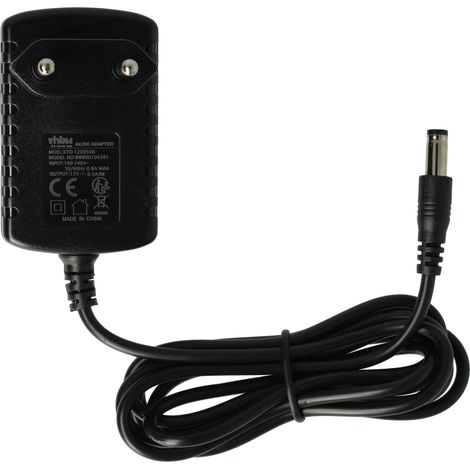 Vhbw – Bloc d'alimentation 12V 0,5A pour AKG WMS 300, 40, 50, 51, 60, 80, 81 – Adaptateur secteur pour radio DAB – Alimentation fiable