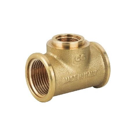 TEE RIDOTTO FFF IN OTTONE GIALLO 3/4" x 1/2" x 3/4"