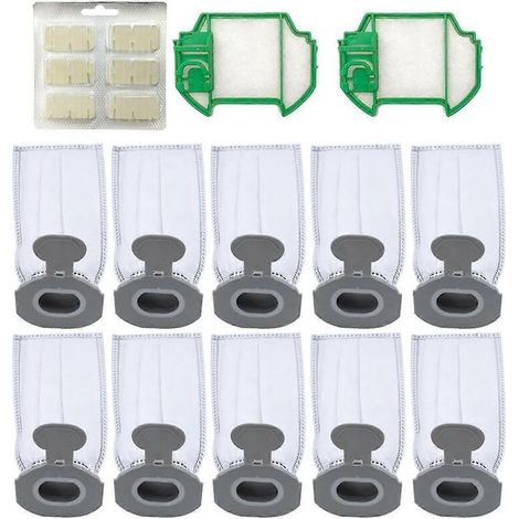 Pour aspirateur sans fil Kobold VK7 FP7 : 10 sacs à poussière, 2 préfiltres, 1 dosette/bâtonnet parfumé-AquaForge (1/5)