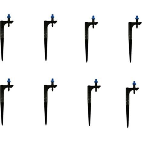 Lot de 8 brumisateurs haute pression pour l'arrosage des plantes, l'irrigation du jardin et la décoration de neige artificielle, avec tête de brumisation à réfraction durable et réglage rapide, bleu (1/5)