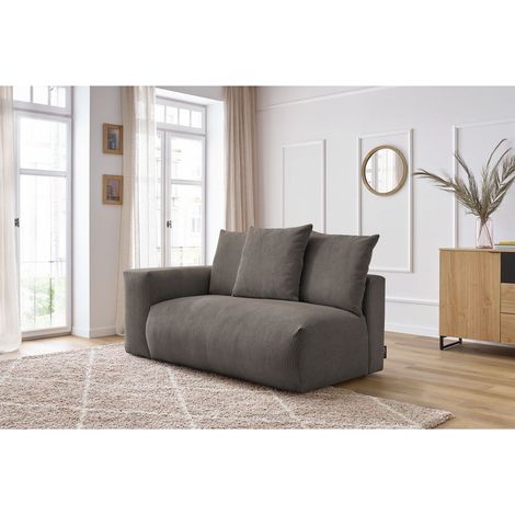 BOBOCHIC - Chauffeuse 2 places avec accoudoir pour canapé modulable VOLTAIRE Angle gauche  Taupe (1/5)