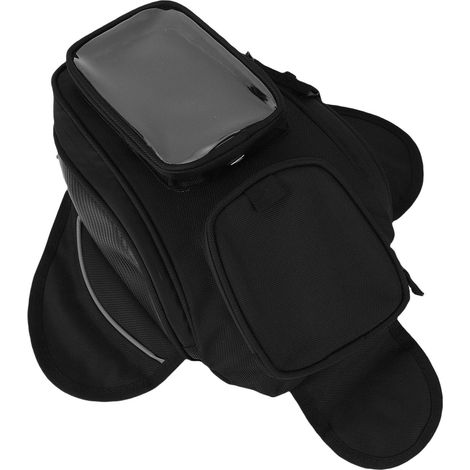 Sac de dépôt universel noir pour moto avec support transparent (1/5)
