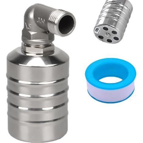 Robinet à flotteur en acier inoxydable 304 1/2", vanne de contrôle automatique du niveau d'eau, robinet à flotteur de remplissage automatique pour réservoirs (1/5)