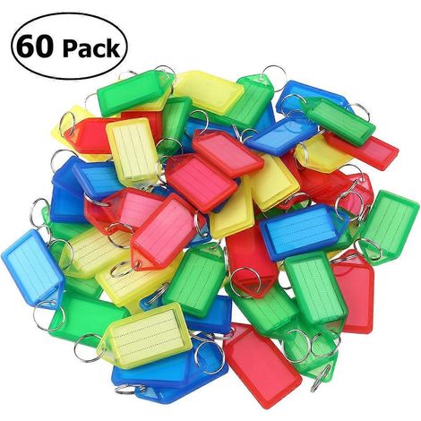Étiquettes colorées, porte-clés en plastique, étiquettes d'identification pour bagages, étiquettes d'identification, étiquettes en plastique pour bagages (1/4)