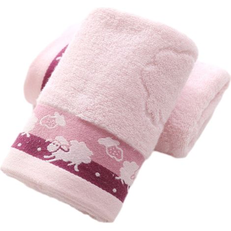 Lot de 2 serviettes en coton, ultra-absorbant, séchage rapide, motifs décoratifs, salle de bain (1/5)