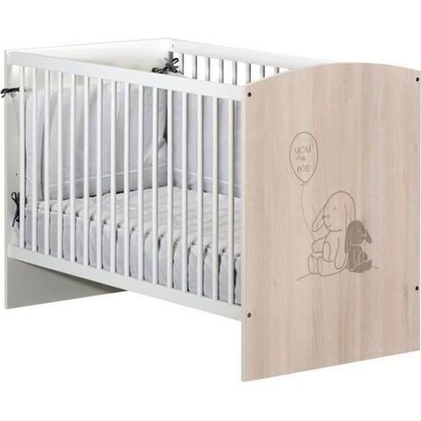Lit bébé - 120 x 60 cm - Babyprice Lapinou - Sérigraphie lapin