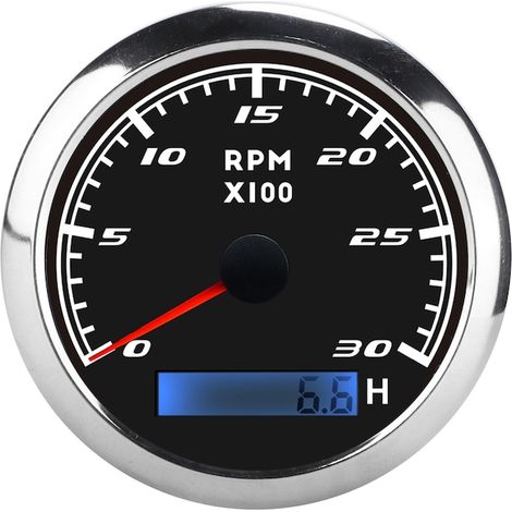 Thermomètre à aiguille Bizaical 85mm IP67, ABS et inox, pour auto, bateau, groupe électrogène diesel (1/3)