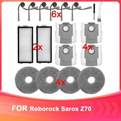 Kit de accesorios para aspiradora robot: Repuestos, filtros HEPA, mopas, cepillos laterales (1/4)