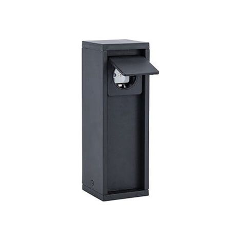 Poteau de jardin Lutec 9702203012, noir mat, 1 prise électrique Schuko sans broche IP54 (1/3)