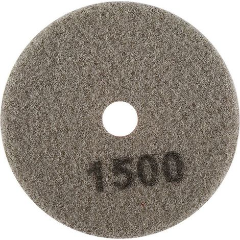 Disque de polissage diamanté humide 100 mm (4") pour pierre granitique (granularité 1500) (1/4)
