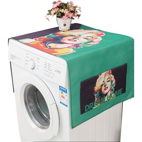 1 housse anti-poussière pour appareil électroménager, motif élan, dimensions variées, pour lave-linge sèche-linge réfrigérateur micro-ondes (1/5)
