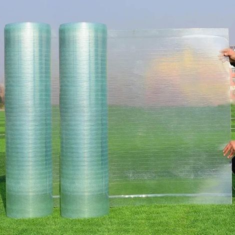 Lot de 2 panneaux de toiture en polycarbonate, Panneau d'éclairage à isolation thermique en PRV, étanche, pour serres et jardinage (5 m x 0,5 m) (1/5)