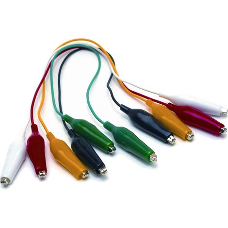 Mueller Electric BU-00286 Set de cordons de mesure Raccordement par serrage noir, vert, rouge, blanc, jaune 1 set