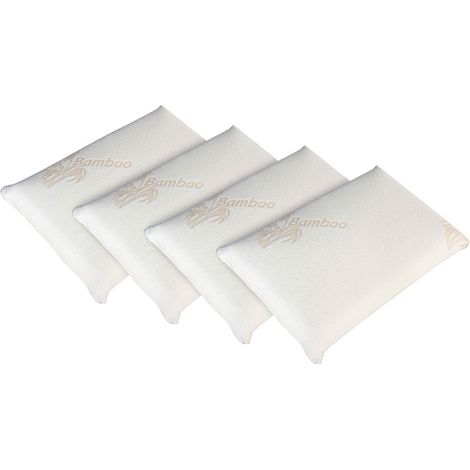 Lot de 4 oreillers à mémoire de forme BIO Blanc 40x60 cm (1/5)