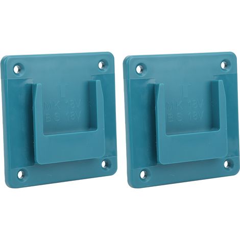 2 Stück Maschinenhalterung Wandmontage Aufbewahrungshalterung Befestigungsvorrichtungen für Makita 18V Elektrowerkzeuge Cyan (1/5)