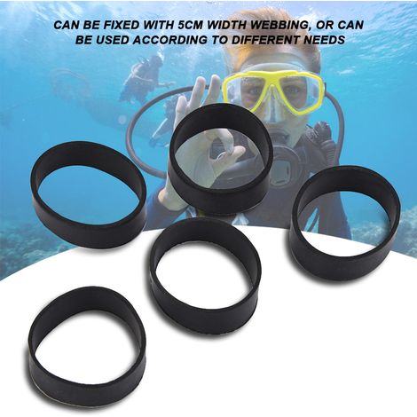 KEEP DIVING 5 Bandes de Fixation en Caoutchouc pour Ceinture de Plombée 5CM Accessoires de Plongée Sous-Marine (1/5)
