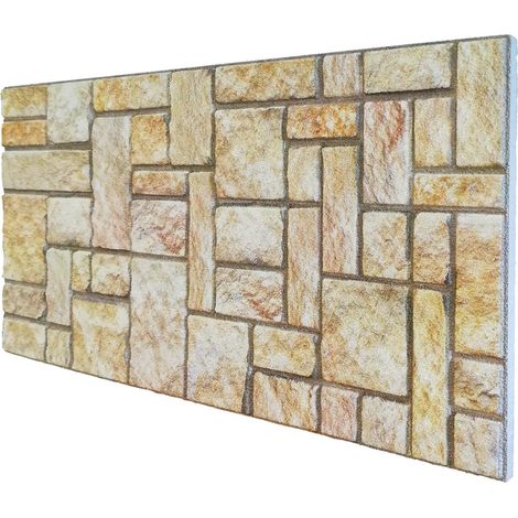 SATURNIA Stone - Panneau imitation pierre en EPS résiné Dimension 100x50 cm Épaisseur 2 cm (1/5)